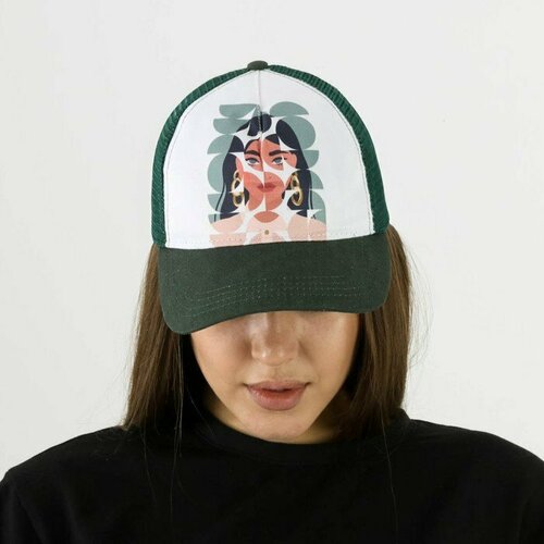 фото Кепка overhat, зеленый/белый