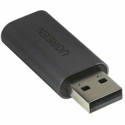 Звуковая карта USB UGREEN CM383 (80864) USB 20 => 35mm Audio Adapter серый