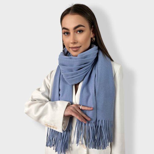 фото Шарф ,180х80 см, универсальный, голубой own accessories
