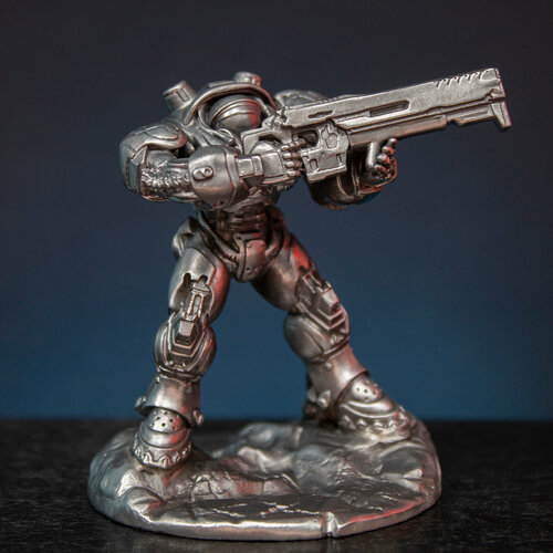 Пехотинец Морпех коллекционная металлическая фигурка Старкрафт / Terran Marine StarCraft