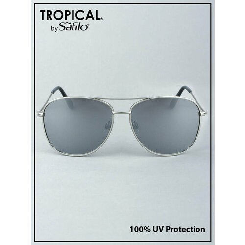 фото Солнцезащитные очки tropical by safilo liam, оправа: металл, с защитой от уф, для мужчин, серебряный