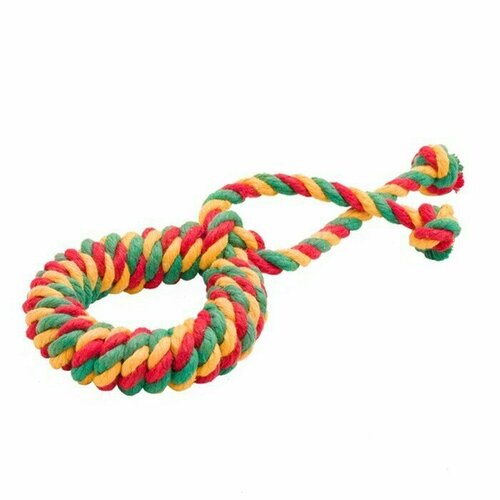 Игрушка для собак, Doglike, Кольцо канатное Dental Knot среднее, 1 шт. игрушка для собак doglike dental knot сарделька канатная 1шт средняя красный желтый зеленый