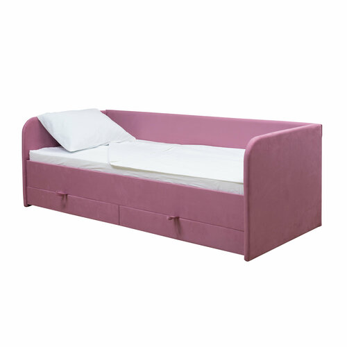 Диван-кровать Софт 1900*800 розовая на ортопедическом основании с ящиками для хранения