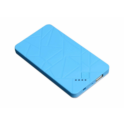 Универсальное зарядное устройство 4 000 MAH power bank под нанесение логотипа прямоугольной формы Голубой Blue PB_rombic_4000 120500₽