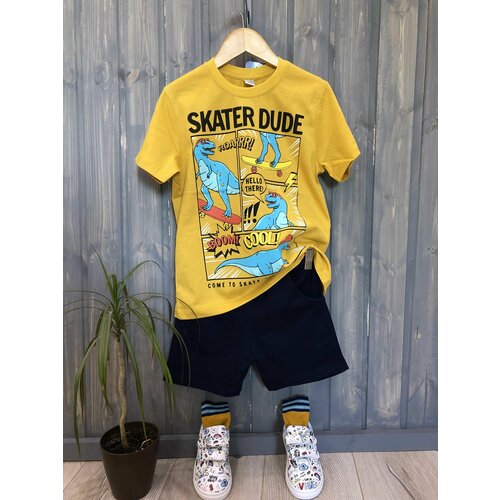 фото Футболка , размер 140, желтый нет бренда