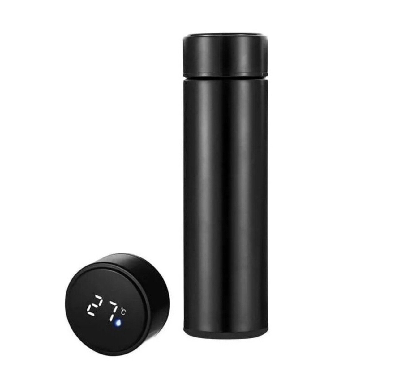 Термос с термометром, умный термос с датчиком температуры, синий — фото 1