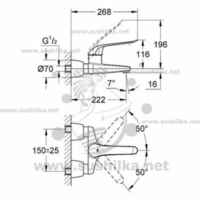 Смеситель для раковины GROHE - фото №6