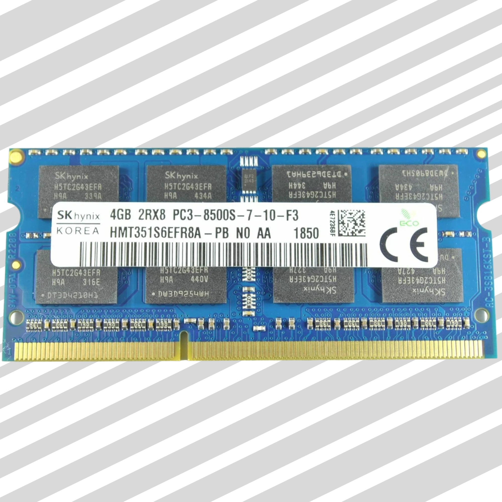 Оперативная память для ноутбука Hynix DDR3 4 ГБ 1066 МГц 1.5V CL7 SODIMM HMT351S6EFR8A-PB