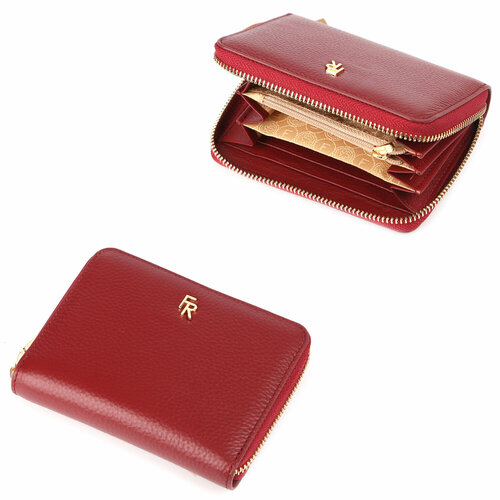 фото Кошелек fabretti q07d-51, фактура зернистая, красный, бордовый