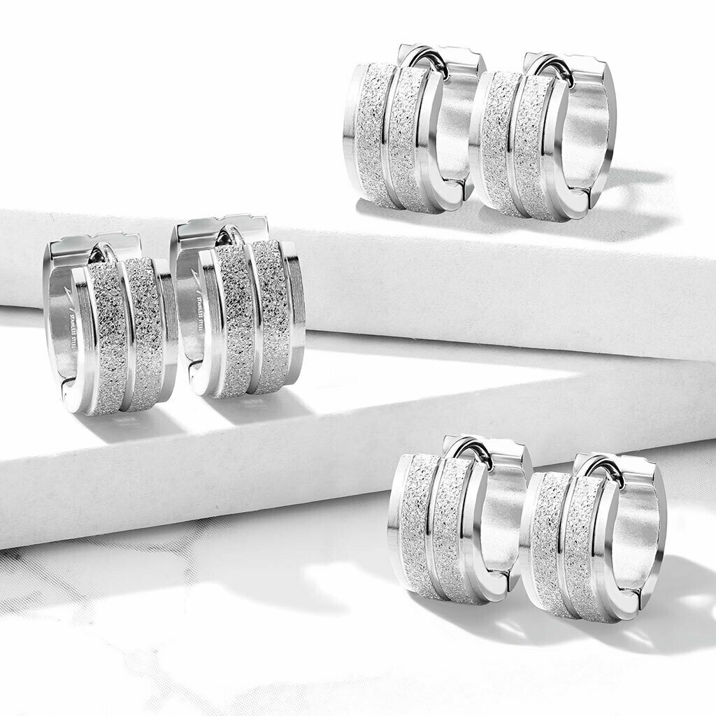 Серьги конго Spikes, серебряный — фото 1