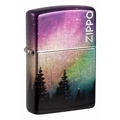 Зажигалка кремниевая Colorful Sky с покрытием 540 Tumbled Chrome, разноцветная, Zippo, 48771