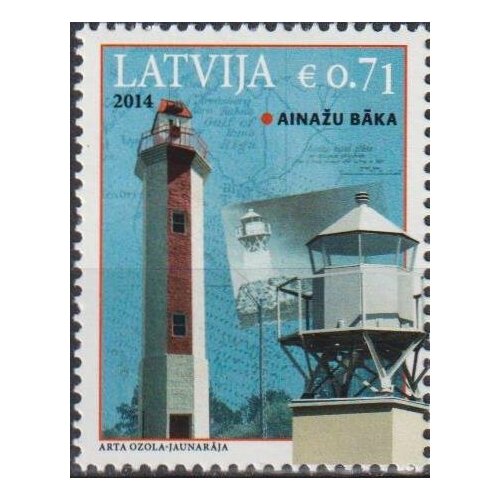 Почтовые марки Латвия 2014г. Маяки Латвии Маяки MNH