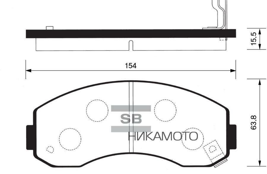 SANGSIN BRAKE SP1056 SP1056_колодки дисковые передние!\ Asia Motors Hi-Topic AM 725 2.7D 96-98