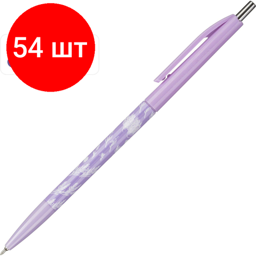 Комплект 54 штук, Ручка шариковая автомат. M&G Lavender0.38, масл, син, ассABP861712238GKC