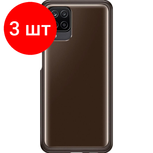 накладка samsung leather cover для samsung galaxy note 10 sm n970 ef vn970lregru красная Комплект 3 штук, Чехол -крышка Soft Clear Cover A12, Samsung, чер, EF-QA125TBEGRU