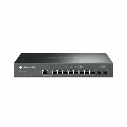 Сетевое оборудование TP-Link SG3210X-M2, Управляемый коммутатор Omada уровня 2+ с 8 портами 2,5 Гбит/с и 2 портами SFP+, 1U, монтируется в 13-дюймовую стойку (SG3210X-M2) tp link сетевое оборудование er8411 omada vpn маршрутизатор с портами 10 гбит с