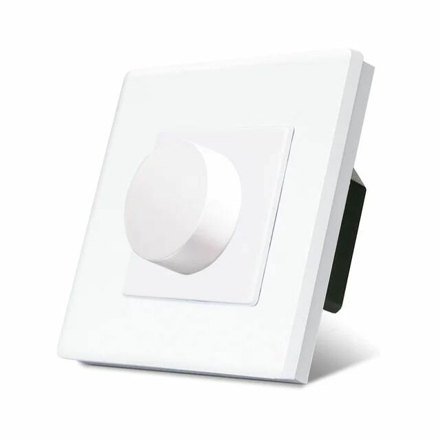 фото Выключатель диммер, 1пост рамка пластик 86х86мм, цвет белый