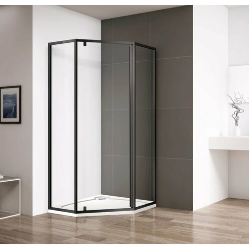 Душевой уголок 89,5x89,5 см BelBagno ECO-O-P-1-90-C-NERO прозрачное