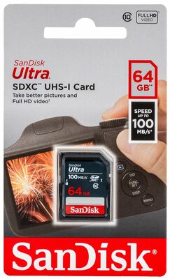 Карта памяти SanDisk Memory Card Ultra SDXC, 64 Гб — купить в  интернет-магазине по низкой цене на Яндекс Маркете