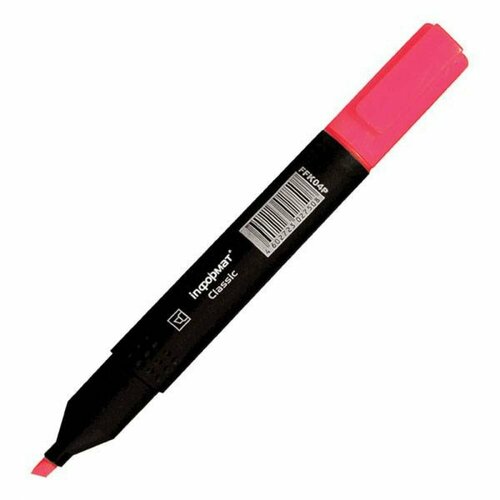 Маркер текстовый inформат CLASSIC 1-5 мм розовый скошенный маркер текстовый centrum розовый