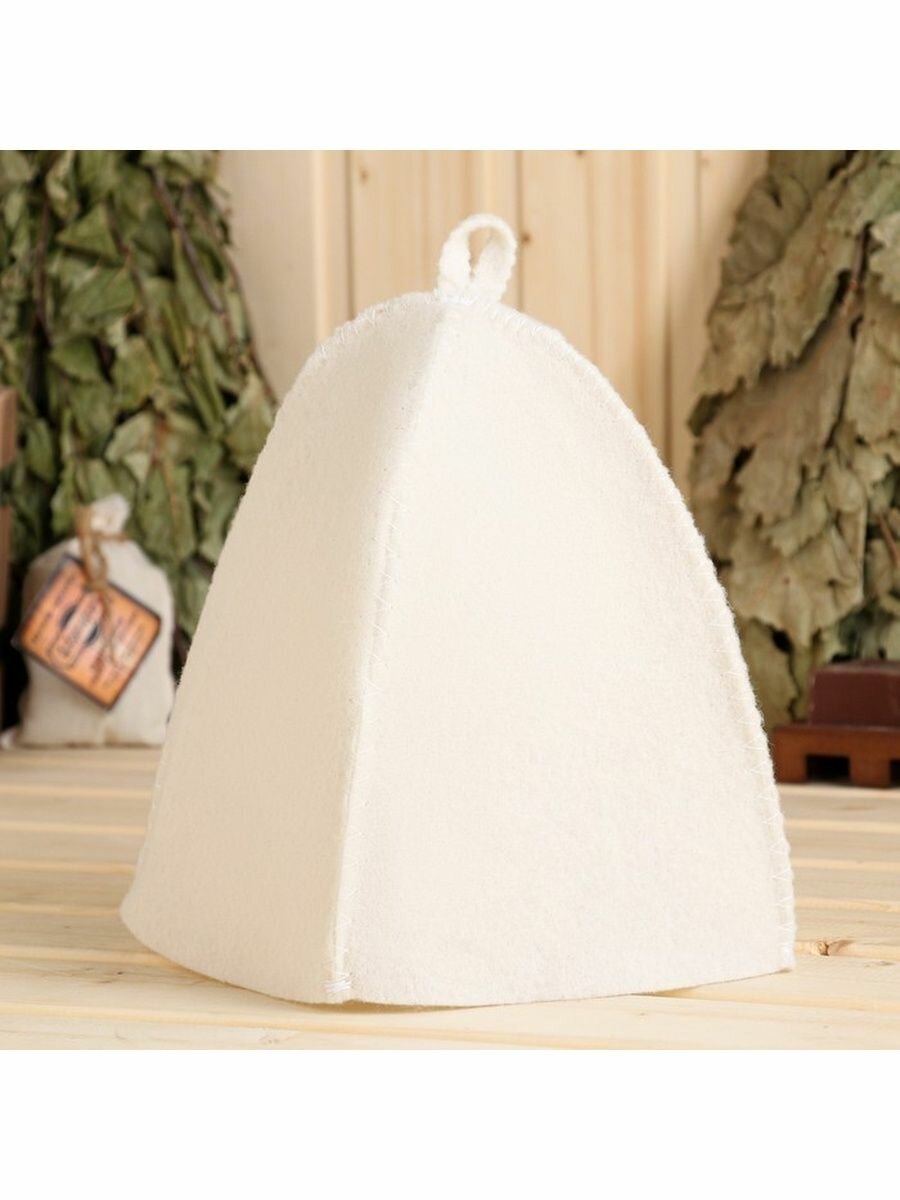 фото Шапка для бани и сауны в ассортименте белая артикул 3536420 Archibal\'d 1114