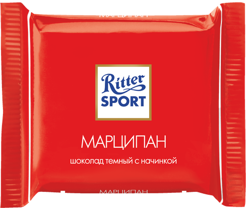 Шоколад темный RITTER SPORT Марципан с марципановой начинкой вес до 1.0кг