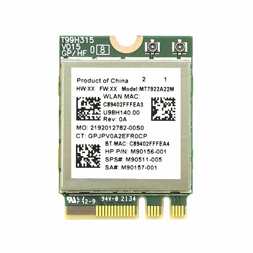 Беспроводная сетевая карта WTXUP Wi-Fi 6E MT7922 2400Mbps, MT7922