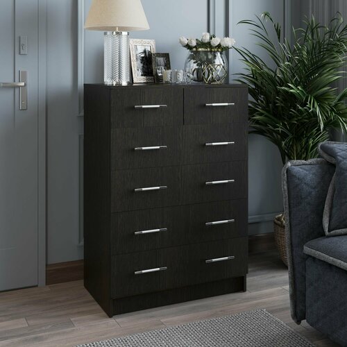 Комод Премьер 6 ящиков 80х100, Венге