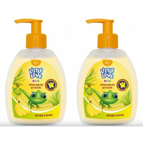 Little love Детское крем-мыло Яркий банан, 300 мл, 2 штуки