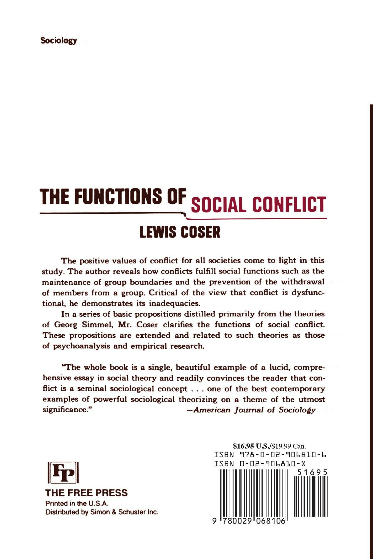 The Functions of Social Conflict - фото №2
