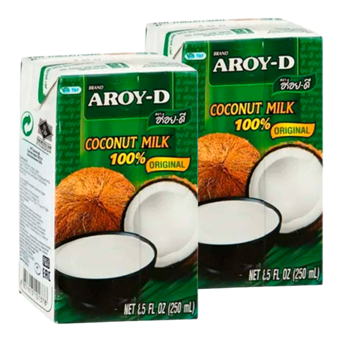 Кокосовое молоко Aroy-D, 250 мл х 2 шт