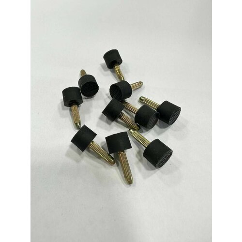 Круглые штыревые набойки полиуретан на каблук 9 мм 10 шт 500₽