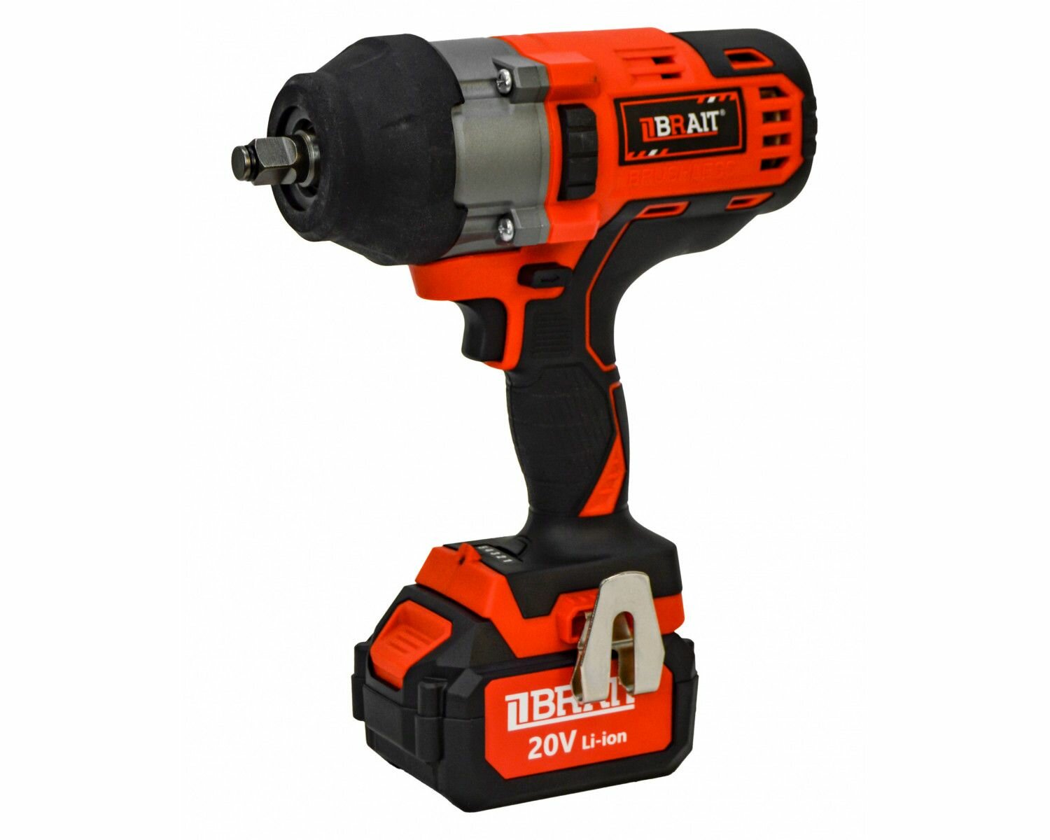 фото Гайковерт BRAIT акк. ударный BCIW20-4-1000PUBL PRO (20В, Li-ion,1х4Ач,1000Hм, HEX 1/2") 2.8кг кейс