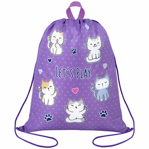 Мешок для обуви BRAUBERG KIDS с петлей 42х34 см Playing kittens 272413 272413 480₽