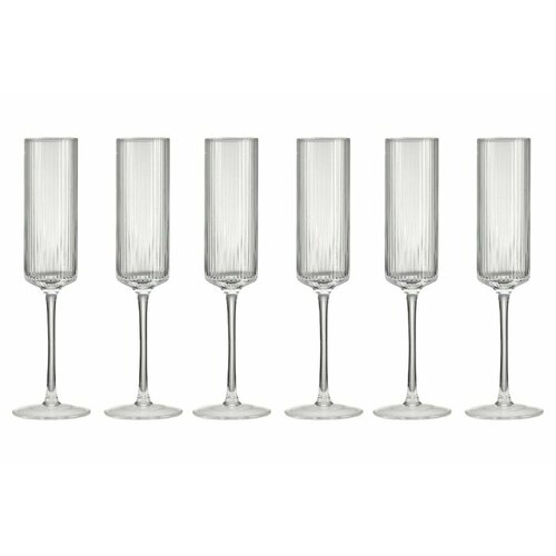 Набор бокалов для шампанского Modern Classic прозрачный 02 л 6 шт Pozzi Milano 1876 9049₽
