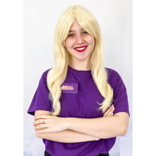 Парик Светлана, искусственные светлые длинные волосы