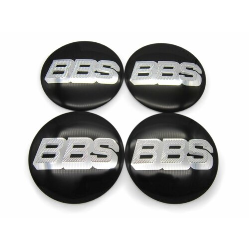 Наклейки на колесные диски BBS black D-65 mm