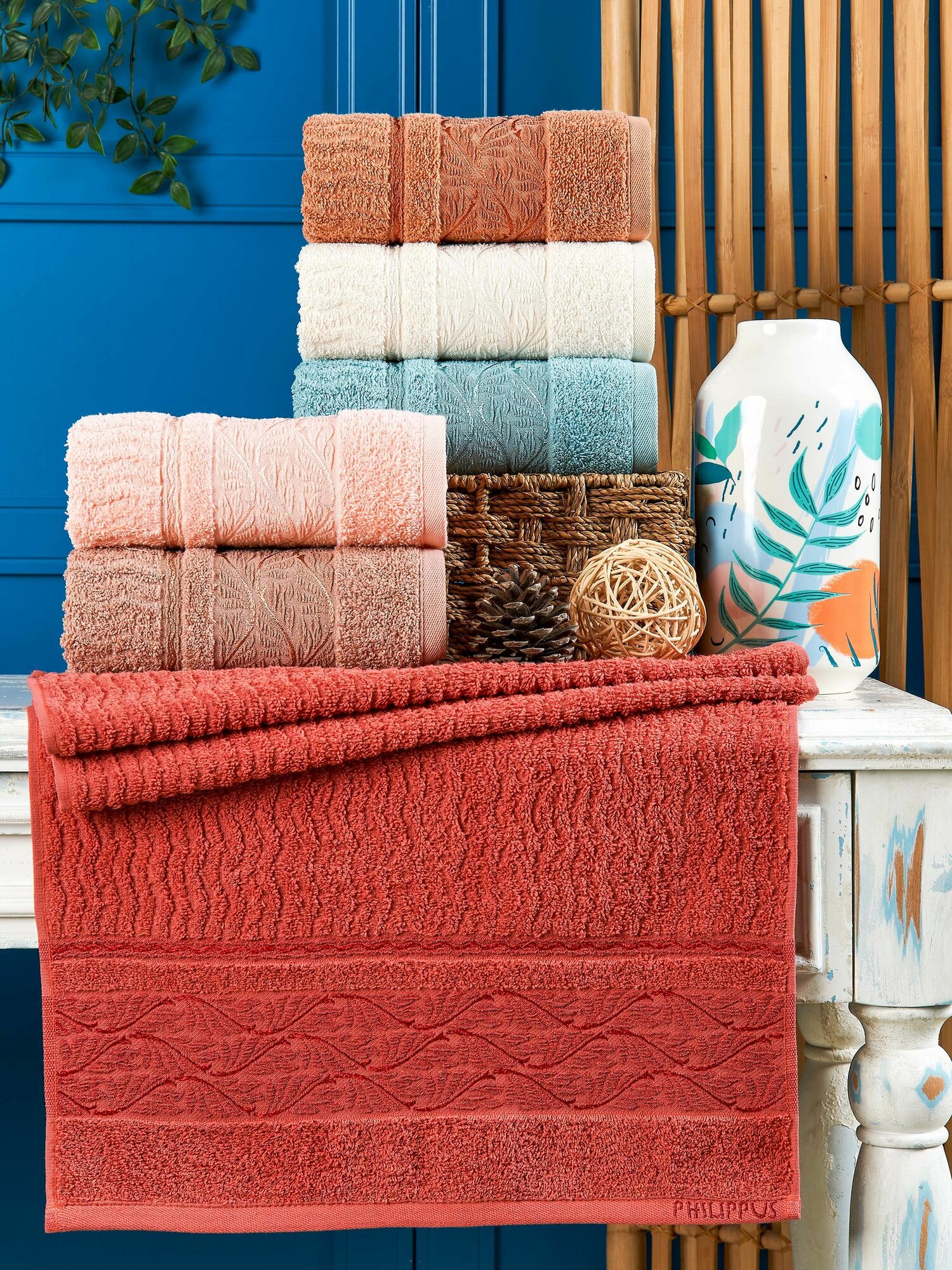 фото Набор полотенец PHILIPPUS, махровые 50х90 см (6 штук) SUPER COTTON AHSA