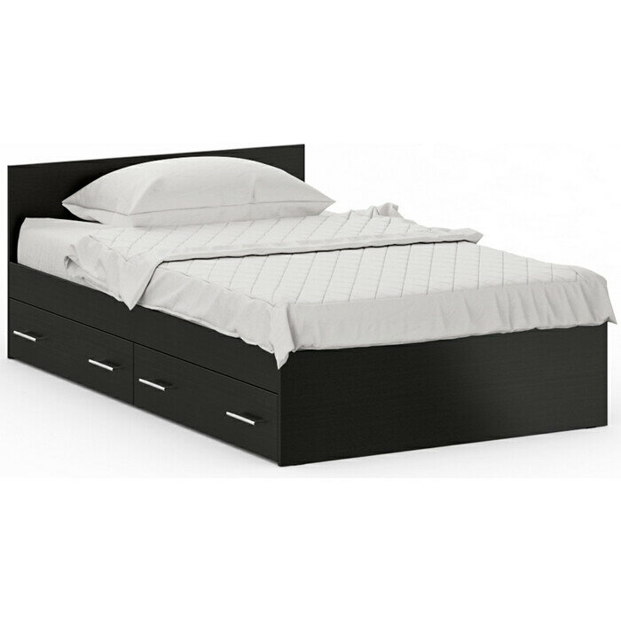 фото Кровать СВК Стандарт 120х200 с ящиками, венге (1022331)