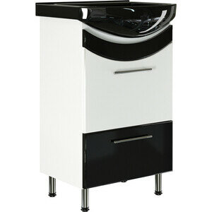 фото Тумба с раковиной Mixline Радуга 51х43 черная (4640030866724, 4631111132661)