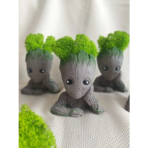 Marvel Грут - кашпо для сухоцветов из гипса со мхом