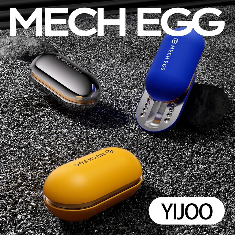 Mech Egg EDC Fidget Slider Металлические игрушки-непоседа сдвг Инструмент Анти-тревога Офисные настольные игрушки для взрослых Игрушки для снятия стресса Рождественские подарки, Желтый — фото 1