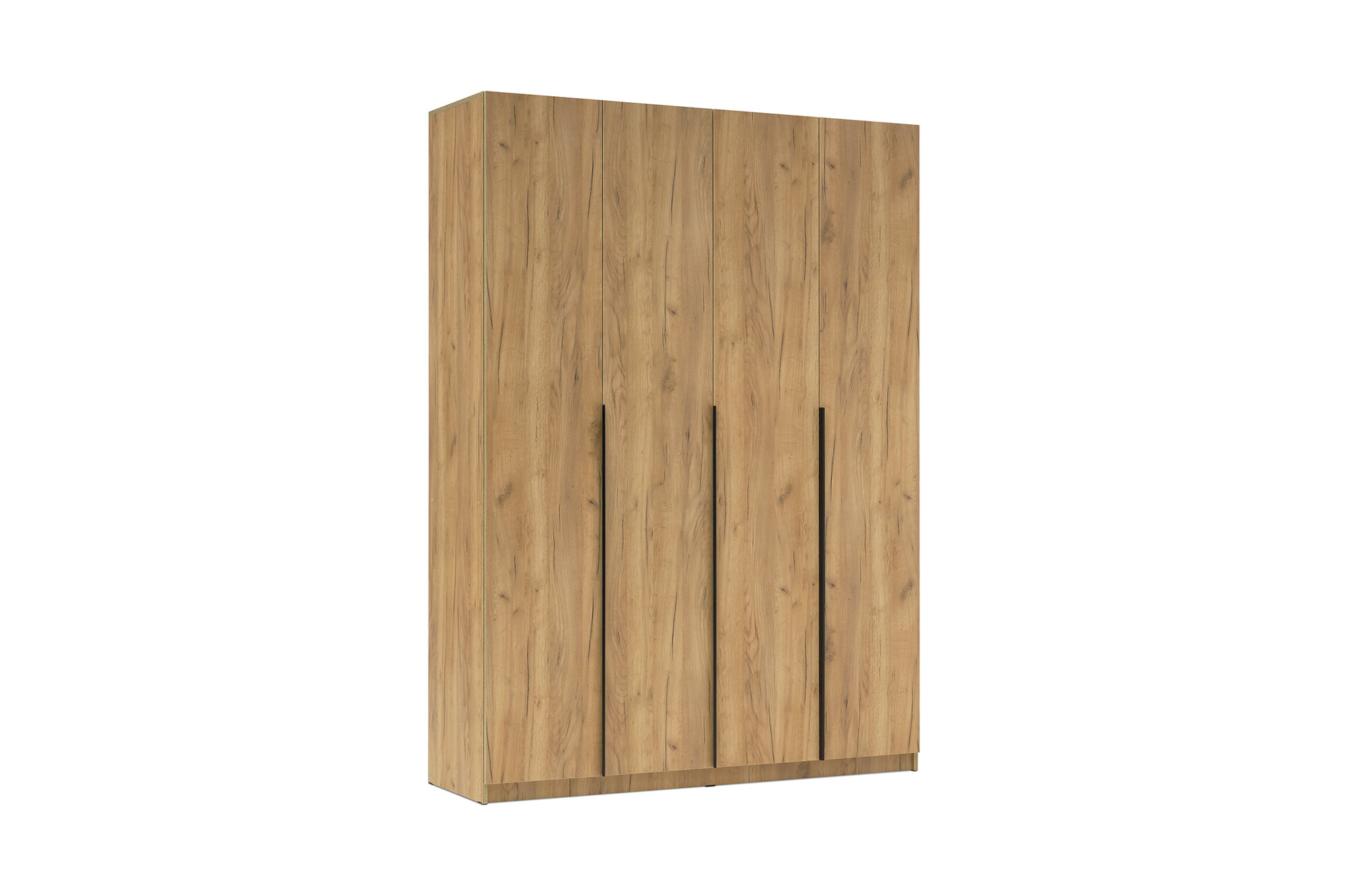 Шкаф 4-х створчатый Нонтон Тивина, 5 полок, без ящиков, дуб золотой 160.1x50.6x221.6 см