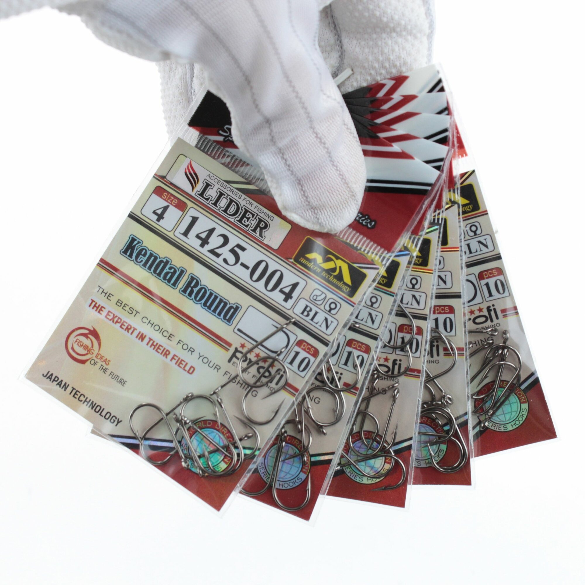 Крючок LIDER KENDAL ROUND (BLN) №4 (уп.10шт) для рыбалки рыболовный на карпа на сазана на карася на мирную рыбу на хищную рыбу - (набор 5 упаковок)