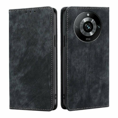 фото Чехол-книжка mypads для realme 11 pro / 11 pro+ / реалми 11 про/11 про плюс мягкое прикосновение (черный)