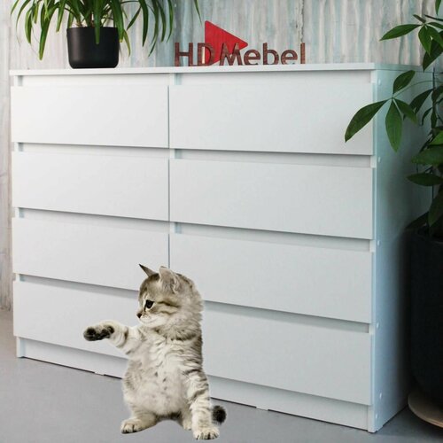 Комод Икея 1000, 8 ящиков, белый