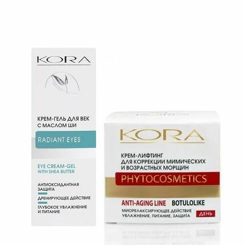 Коrа Набор Anti-age: крем-гель для век 30 мл + крем-лифтинг 50 мл