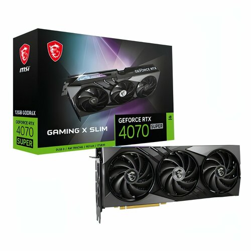 Видеокарта MSI NVIDIA GeForce RTX 4070 SUPER GAMING X SLIM 12GB 8399900₽