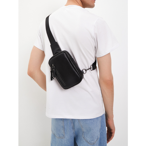 Сумка кросс-боди , фактура гладкая, черный