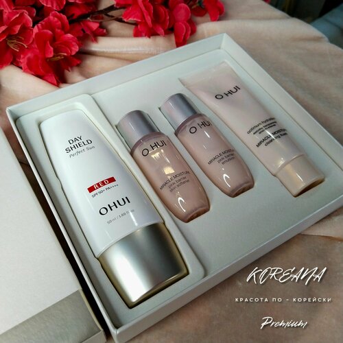 O HUI Крем солнцезащитный для лица SPF 50 DAY SHIELD PERFECT SUN RED SET 0324 3000₽